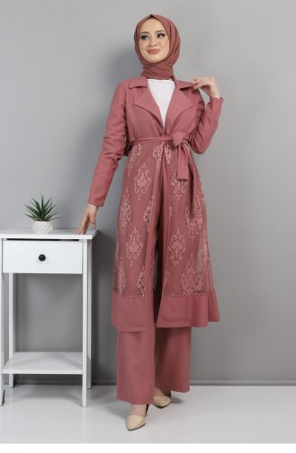 Dantelli Takım 8543 Gül Kurusu