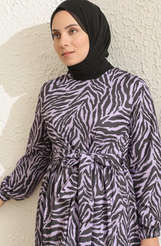 Lilac İslamitische Jurk 3801-01