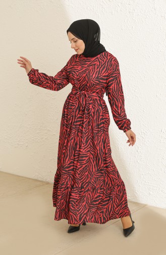 Robe Hijab Rouge 3801-03