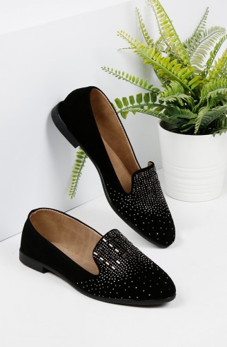 Schwarz Damen Ballerinas 0199-01