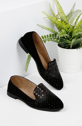 Black Woman Flat Shoe 0199-01