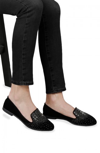 Black Women`s Flats 0199-01