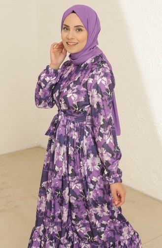 Violet Hijab Dress 3801A-03