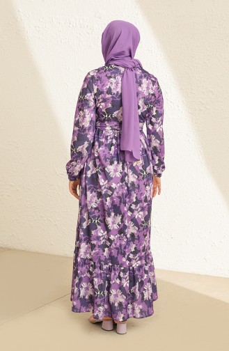 Violet Hijab Dress 3801A-03