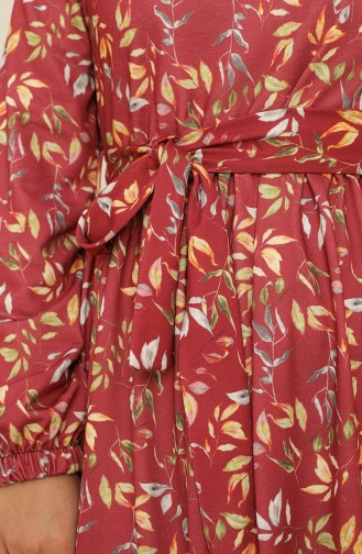 Robe a Motifs 3801B-01 Bordeaux 3801B-01