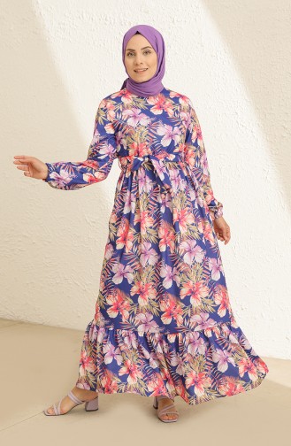 Saxe Hijab Dress 3801C-01