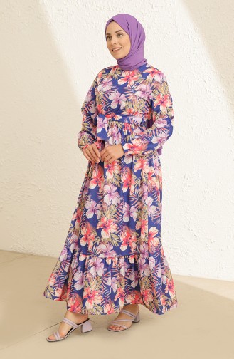 Saxe Hijab Dress 3801C-01