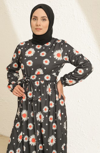 Robe a Motifs 3801D-03 Noir 3801D-03