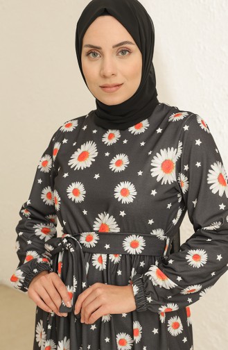 Robe a Motifs 3801D-03 Noir 3801D-03
