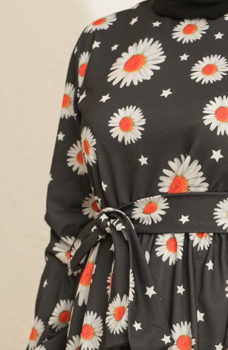 Robe a Motifs 3801D-03 Noir 3801D-03