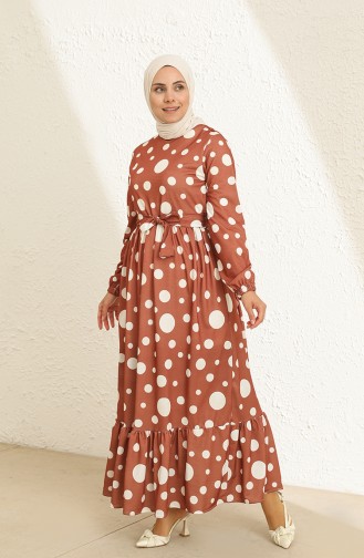 Tan Hijab Dress 3801E-01