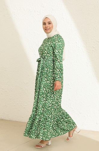 Robe a Motifs 3801F-01 Vert 3801F-01