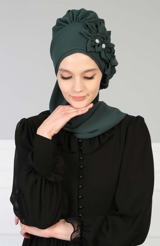 Dark Green Ready to Wear Turban 58505