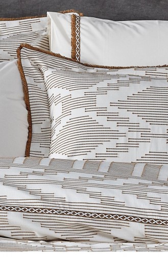 Ecocotton Colossae Çift Kişilik Nevresim Takımı 100 Organik Pamuk Jakarlı Sarı 200X220 Cm Sarı