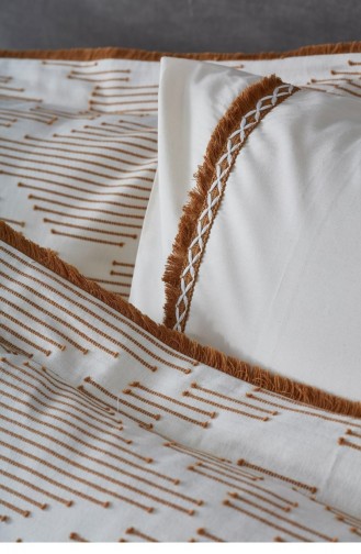 Ecocotton Colossae Çift Kişilik Nevresim Takımı 100 Organik Pamuk Jakarlı Sarı 200X220 Cm Sarı