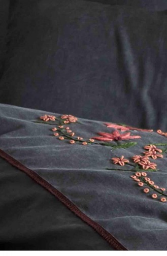 Housse de Couette  220X240-R007.Antrasit