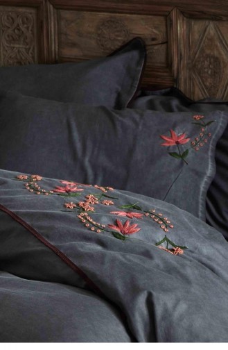 Housse de Couette  220X240-R007.Antrasit