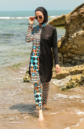 Black Swimsuit Hijab 22425-02