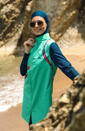 Green Swimsuit Hijab 7345-01