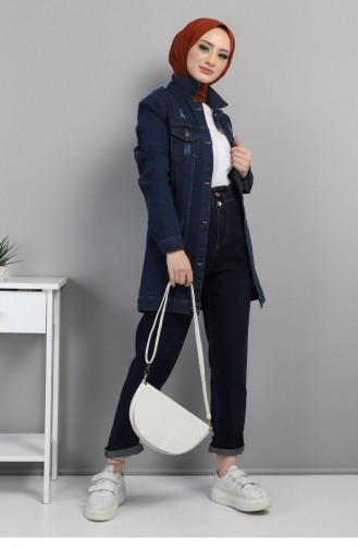 Denim Blue Jackets 6033.Koyu Kot