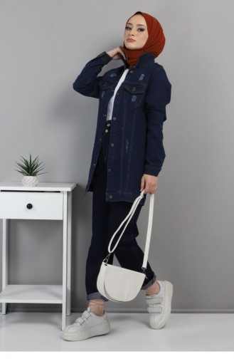 Denim Blue Jackets 6033.Koyu Kot