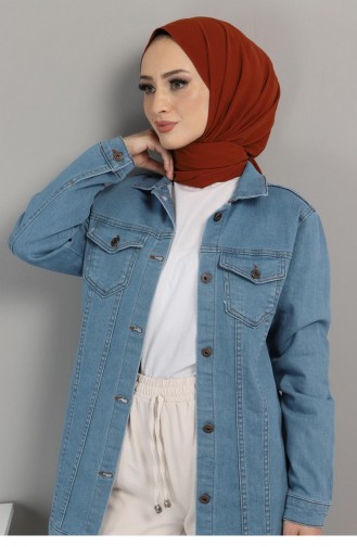 Cepli Kot Ceket Açık Mavi 6034 Açık Kot