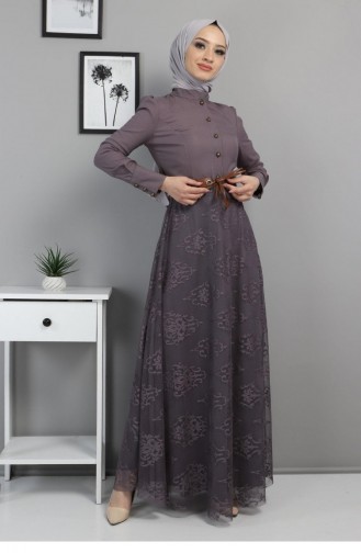 Anthrazit Hijab Kleider 8649.Antrasit