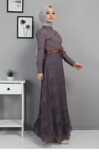 Anthrazit Hijab Kleider 8649.Antrasit