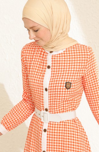 Orange Hijab Dress 13411