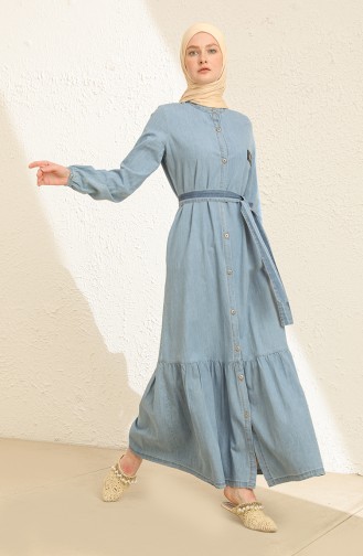 Jeansblau Abayas 13437