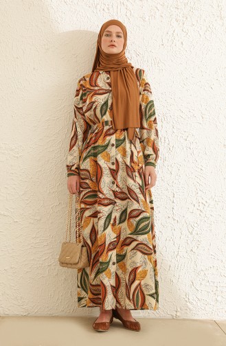 فستان أصفر خردل 2348-03