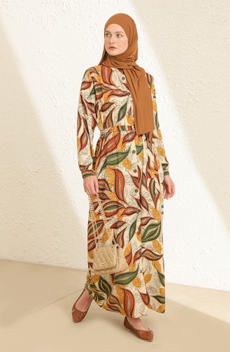 فستان أصفر خردل 2348-03