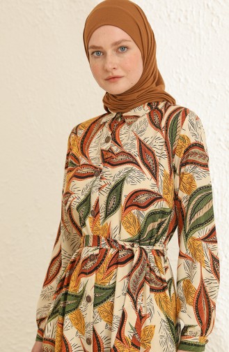 Mustard Hijab Dress 2348-03