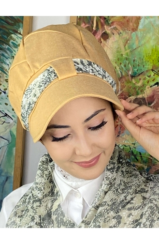 Fularlı Biritli Şapka 1414MAYŞAP14-03 Yeşil