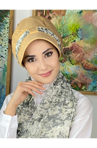 Fularlı Biritli Şapka 1414MAYŞAP14-03 Yeşil