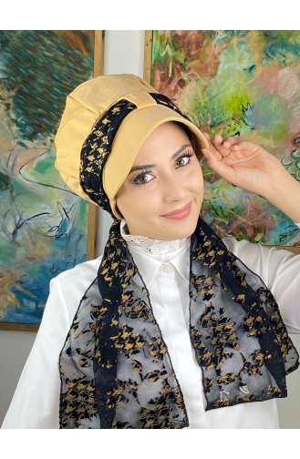 Schwarz Praktischer Turban 1414MAYŞAP14-04