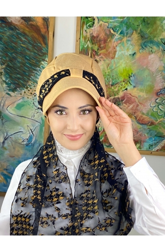 Schwarz Praktischer Turban 1414MAYŞAP14-04