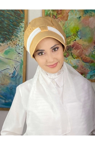 White Ready to wear Turban 1414MAYŞAP14-05