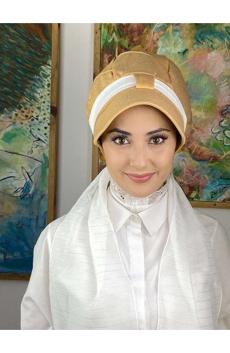 White Ready to Wear Turban 1414MAYŞAP14-05