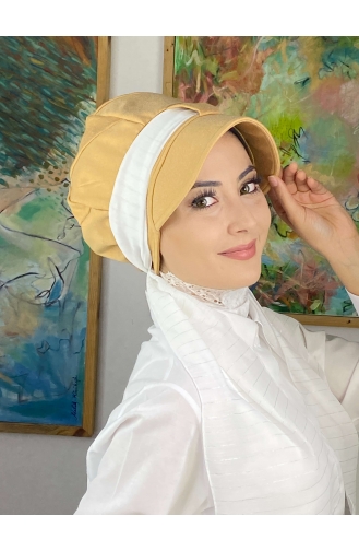 White Ready to Wear Turban 1414MAYŞAP14-05