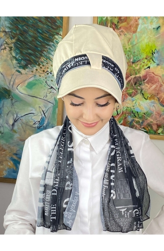 Schwarz Praktischer Turban 814MAYŞAP08-02