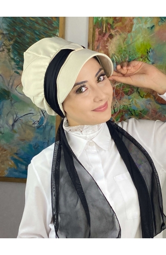 Black Ready to Wear Turban 814MAYŞAP08-06