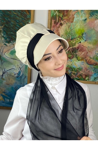 Black Ready to Wear Turban 814MAYŞAP08-06