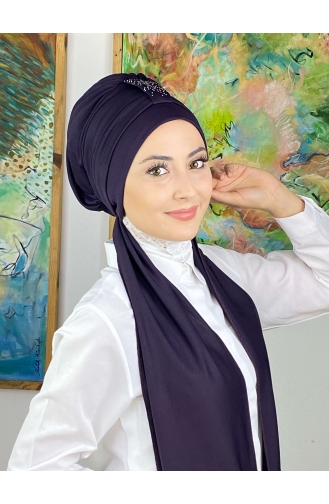 Purple Ready to Wear Turban 3214MAYŞAP32-03