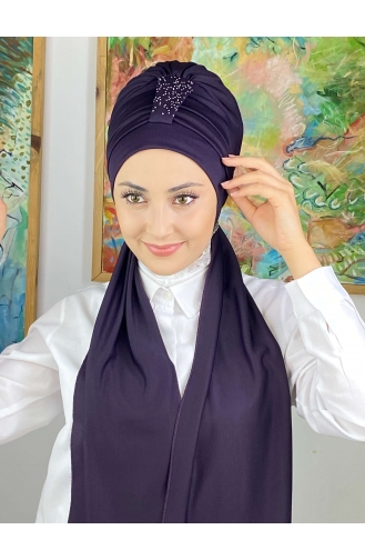 Purple Ready to Wear Turban 3214MAYŞAP32-03