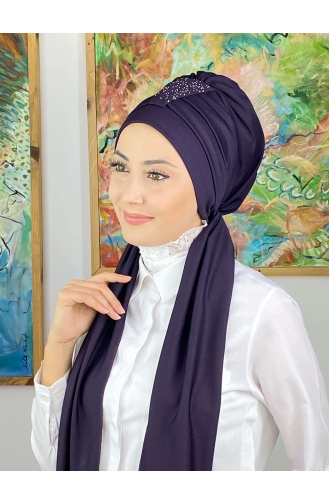 Purple Ready to Wear Turban 3214MAYŞAP32-03