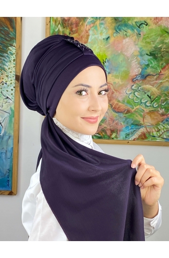 Purple Ready to Wear Turban 3214MAYŞAP32-03