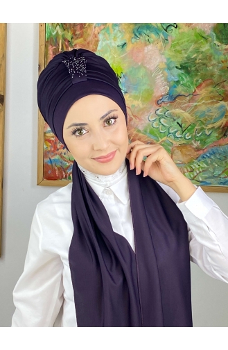 Purple Ready to Wear Turban 3214MAYŞAP32-03