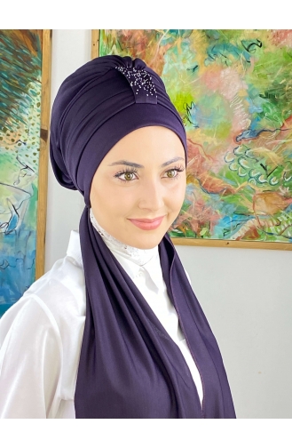 Purple Ready to Wear Turban 3214MAYŞAP32-03