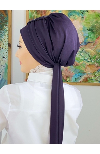 Purple Ready to Wear Turban 3214MAYŞAP32-03